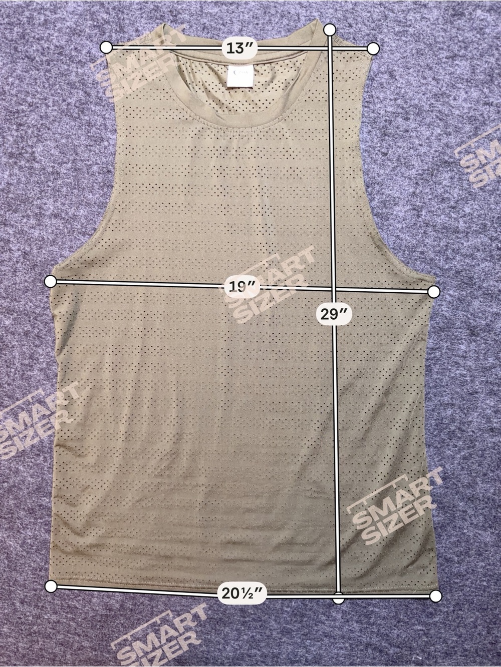 ZYIA Active Tank Top Womens Size L Olive Green Mesh Sleeveless Athleisure - Picture 5 of 8